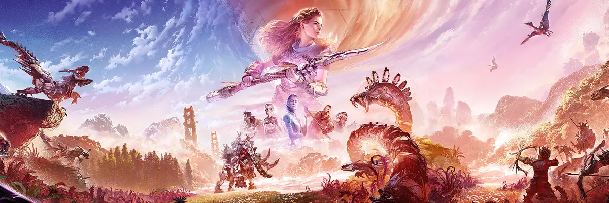 Horizon Forbidden West temalı vitrin çizimi